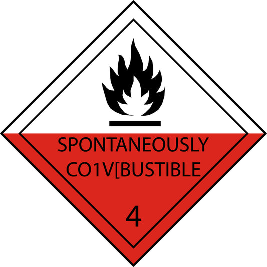 100 Dangerous Goods Labels "LH-GG-04-04" 5x5cm or 10x10 cm made of paper or plastic LH-GG-04-04