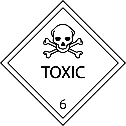 100 Dangerous Goods Labels "LH-GG-06-02" 5x5cm or 10x10 cm made of paper or plastic LH-GG-06-02