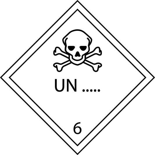 100 Dangerous Goods Labels " LH-GG-06-03" 5x5cm or 10x10 cm made of paper or plastic LH-GG-06-03