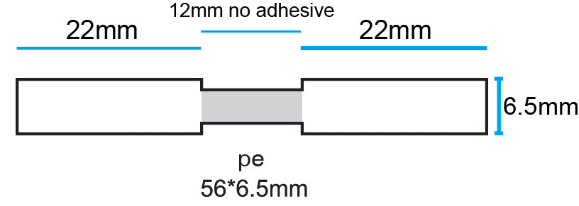 1000 jewelry/label rings, size 56x6.5mm, on a roll. Strong adhesive, LH-Ju-PE-5665-0