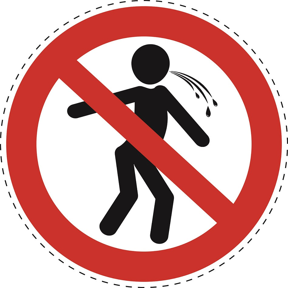 1 Stuck Prohibition sticker "No spitting" made of PVC plastic, ES-SI21600