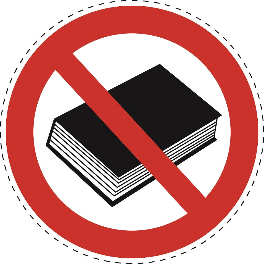 1 Stuck Prohibition sticker "No reading" made of PVC plastic, ES-SI26700