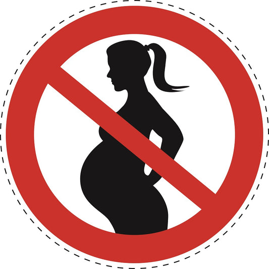 1 Stuck Prohibition sticker "Pregnant should not enter" made of PVC plastic, ES-SI27600