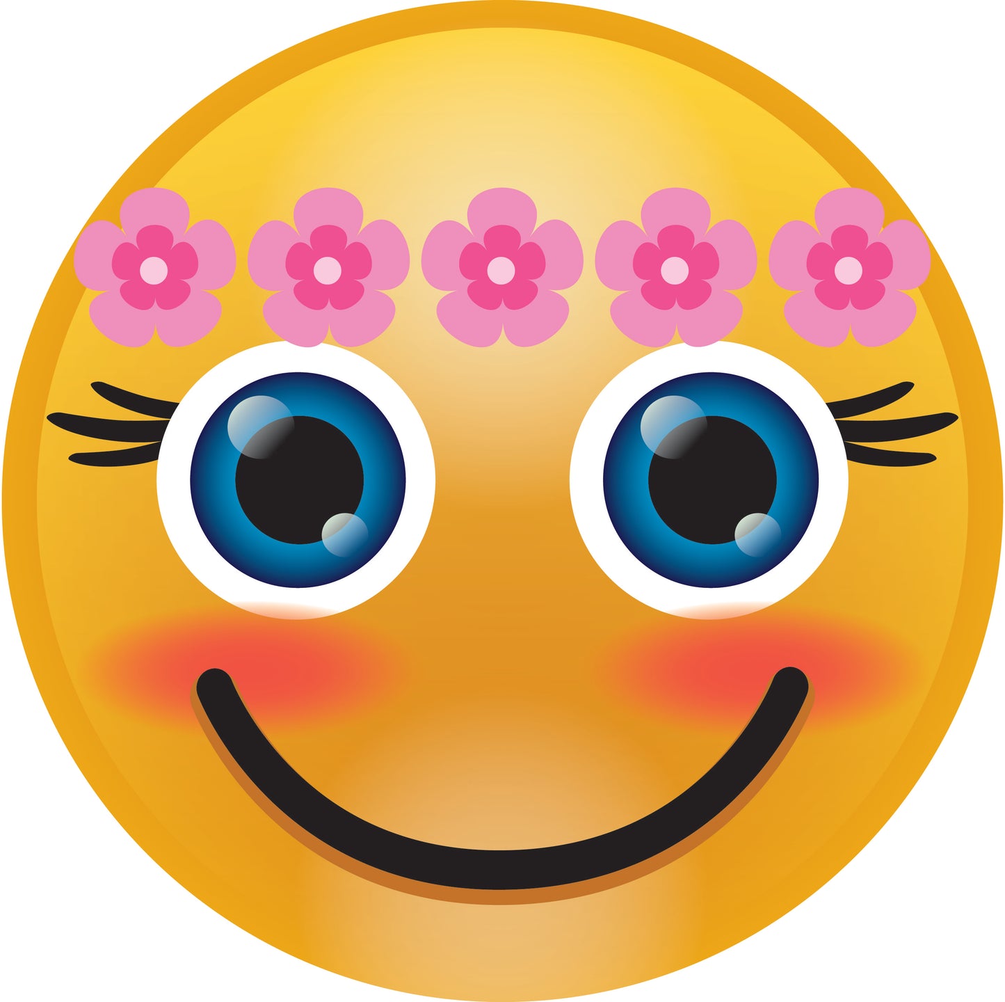 Smiley sticker 2 - 60 cm size Quantities very cheap LH-SMI-10800