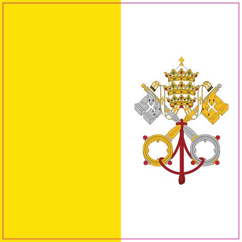 Sticker flag of Vatican City 5-60cm Weatherproof ES-FL-VAT