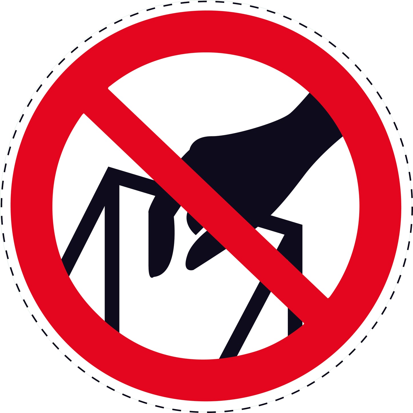 1 Stuck Prohibition sticker "No entry into the dump" made of PVC plastic, ES-SI240