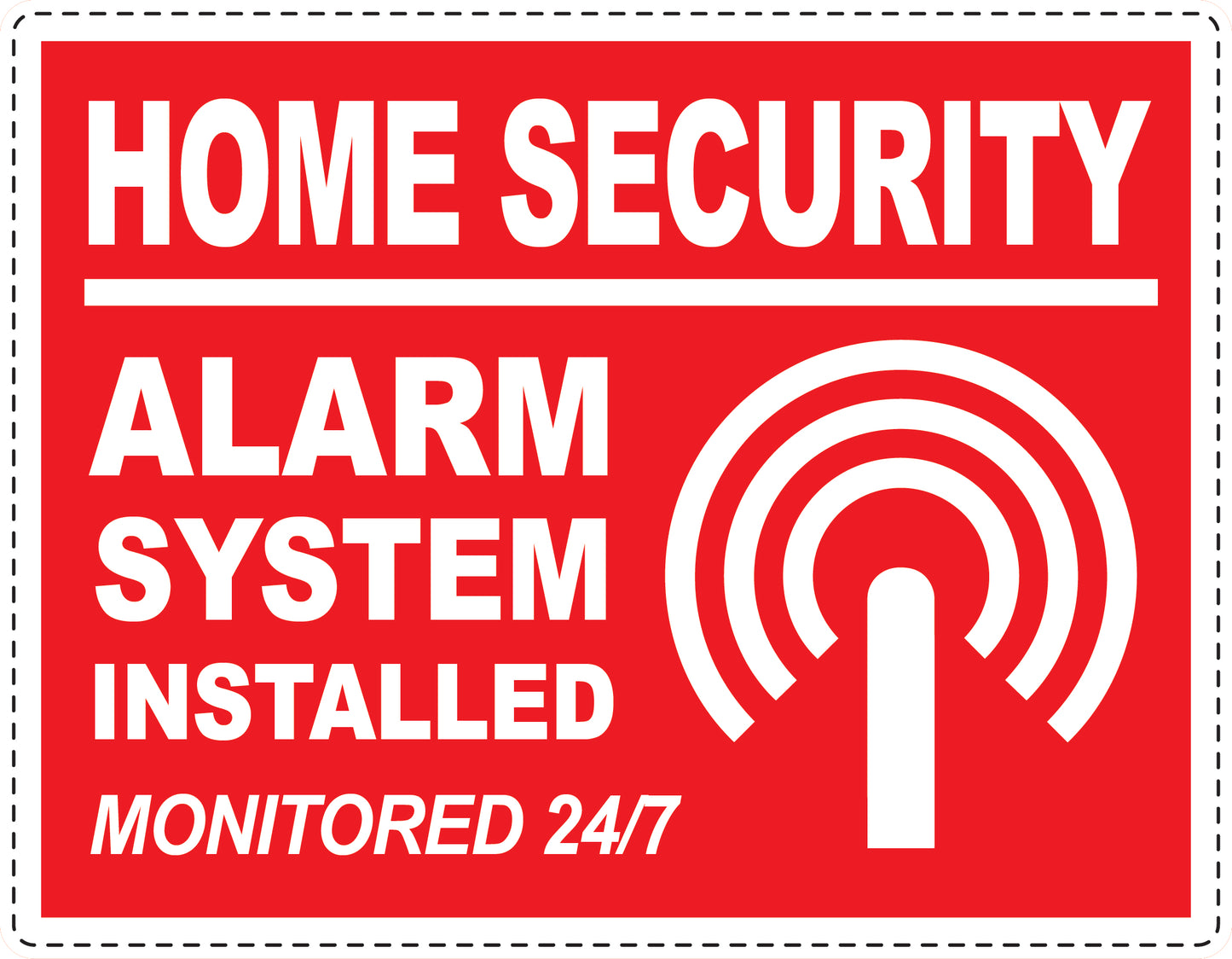 Alarm sticker 2-7 cm LH-ALARM-H-11100-14 Material transparent