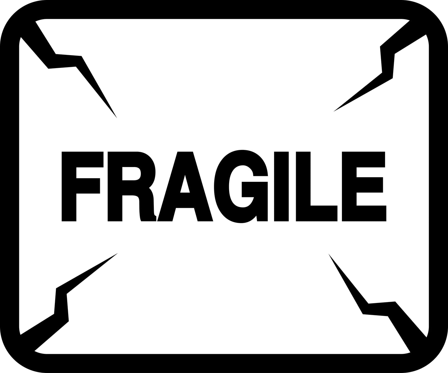 Fragile - Fragile sticker "Fragile " LH-FRAGILE-H-10400-88-0