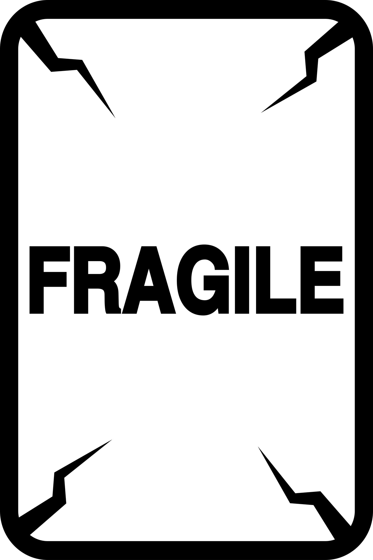 Fragile - Fragile sticker "Fragile " LH-FRAGILE-V-10400-88-0