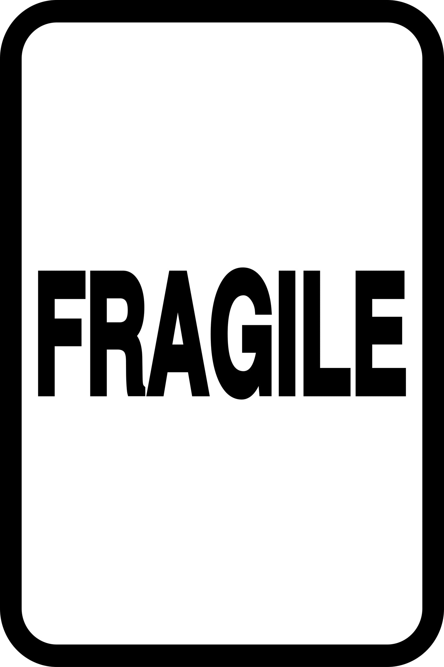 Fragile - Fragile sticker "Fragile " LH-FRAGILE-V-10600-88-0