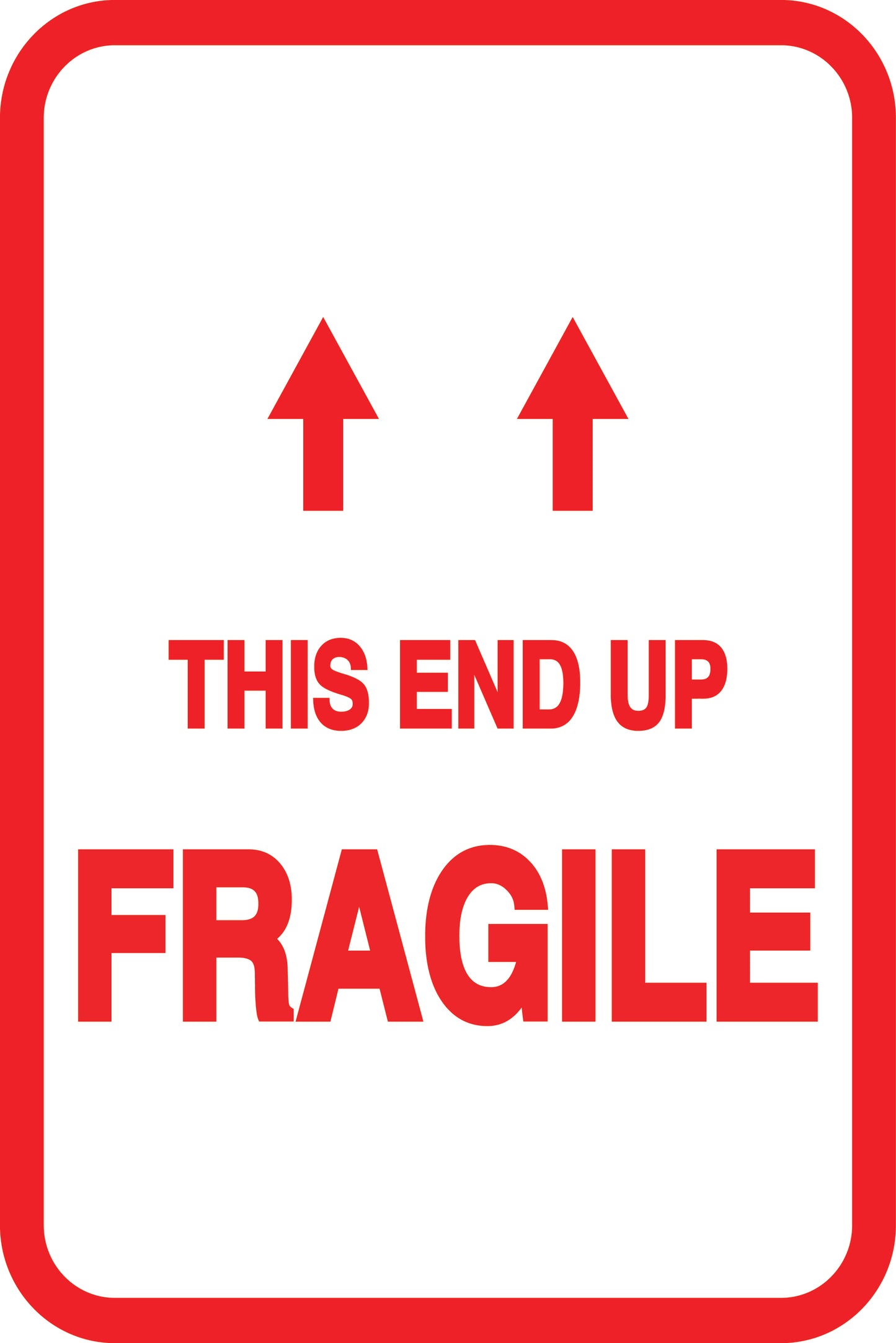 Fragile - Fragile sticker "This end up fragile" LH-FRAGILE-V-10700-14-0