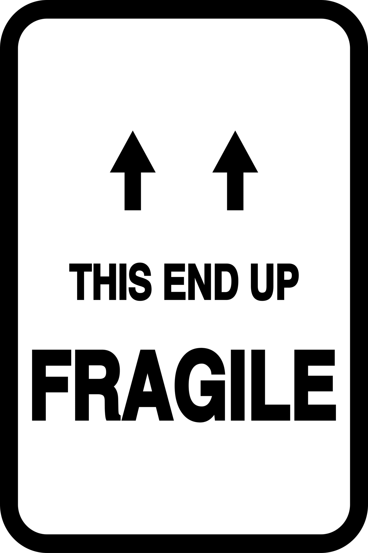 Fragile - Fragile sticker "This end up fragile" LH-FRAGILE-V-10700-88-0