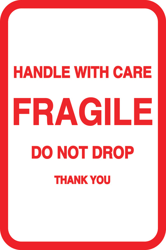 Fragile - Fragile sticker "Handle with care Do not drop Thank You" LH-FRAGILE-V-11100-14-0