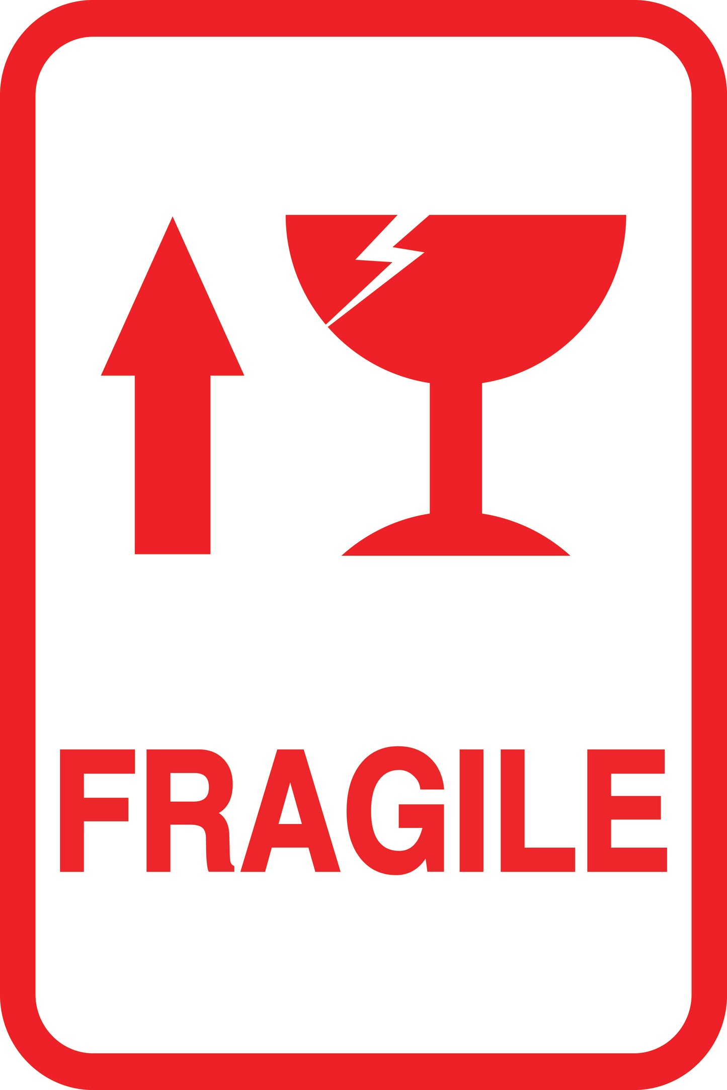 Fragile - Fragile sticker "Fragile" LH-FRAGILE-V-11200-14-0