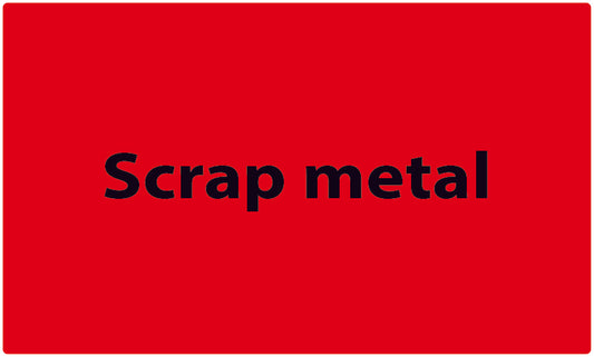 1000 waste separation stickers "Scrap metal" made of paper LH-GRPWA190