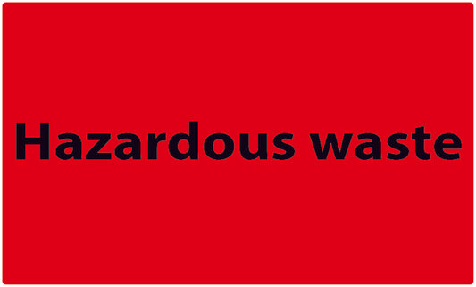 1000 waste separation stickers "Hazardous waste" made of paper LH-GRPWA220