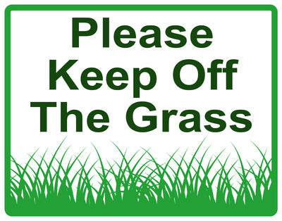 Sticker "Please Keep off the grass" 10-60 cm made of PVC plastic, LH-KEEPOFFGRASS-H-10100-54