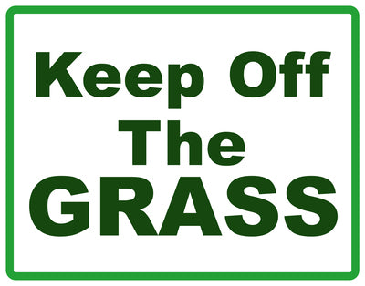 Sticker "Keep off the grass" 10-60 cm made of PVC plastic, LH-KEEPOFFGRASS-H-10400-54