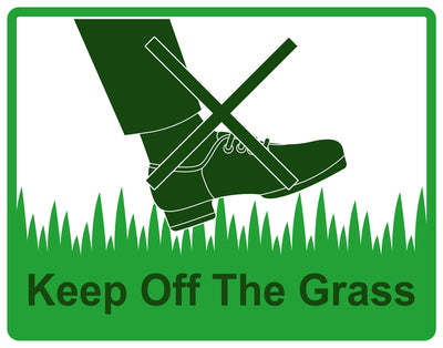 Sticker "Keep off the grass" 10-60 cm made of PVC plastic, LH-KEEPOFFGRASS-H-11100-54