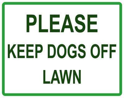 Sticker "Please keep dogs off lawn" 10-60 cm made of PVC plastic, LH-KEEPOFFGRASS-H-11700-54