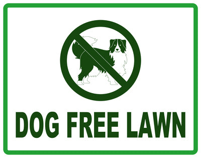 Sticker "Dog free lawn" 10-60 cm made of PVC plastic, LH-KEEPOFFGRASS-H-12000-54