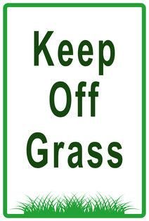 Sticker "Keep off grass" 10-60 cm made of PVC plastic, LH-KEEPOFFGRASS-V-10000-54