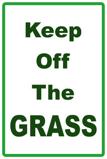 Sticker "Keep off the grass" 10-60 cm made of PVC plastic, LH-KEEPOFFGRASS-V-10400-54