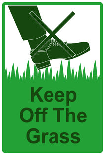 Sticker "Keep off the grass" 10-60 cm made of PVC plastic, LH-KEEPOFFGRASS-V-11100-54