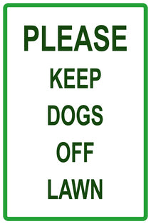 Sticker "Please keep dogs off lawn" 10-60 cm made of PVC plastic, LH-KEEPOFFGRASS-V-11700-54