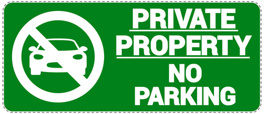 No parking Sticker "Private property No parking" LH-NPRK-1070-54