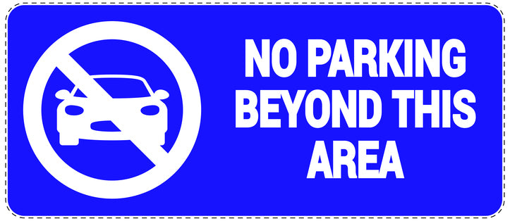 No parking Sticker No parking beyond this point" LH-NPRK-1220-44