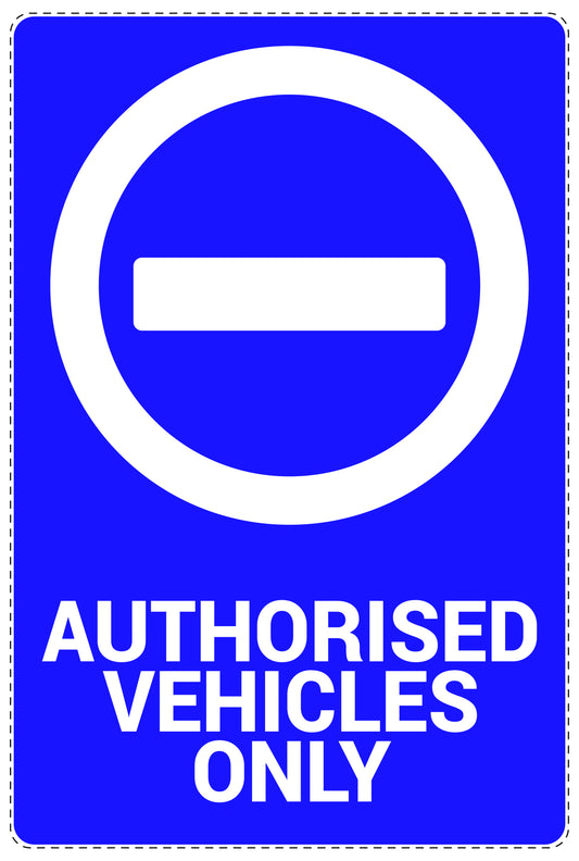 No parking Sticker "Authorised vehicles only" LH-NPRK-2240-44