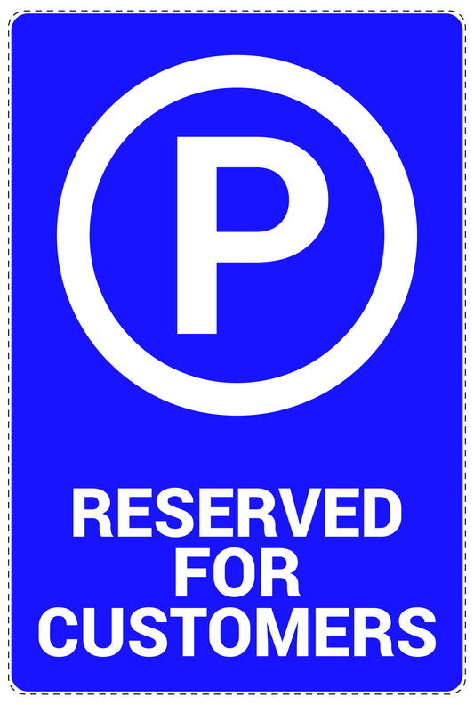 No parking Sticker "Reserved for customers" LH-NPRK-2320-44