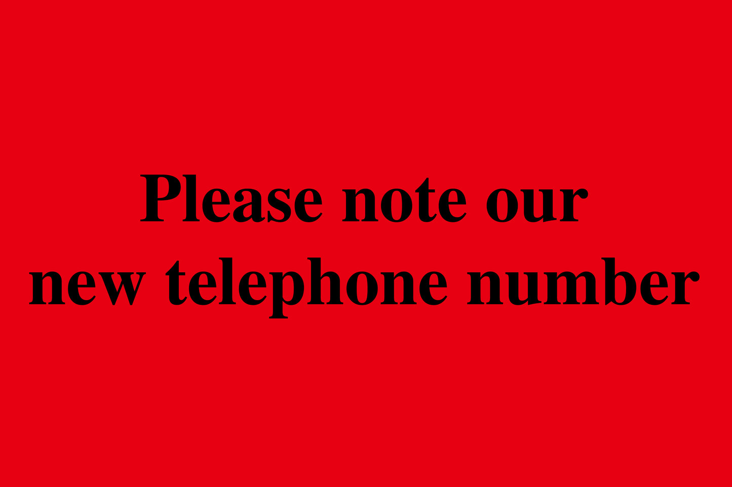 1000 stickers office organization "Please note our new telephone number!" made of paper LH-OFFICE200-PA