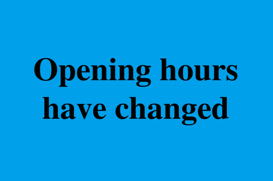 1000 stickers office organization "Opening hours have changed" made of paper LH-OFFICE2000-PA