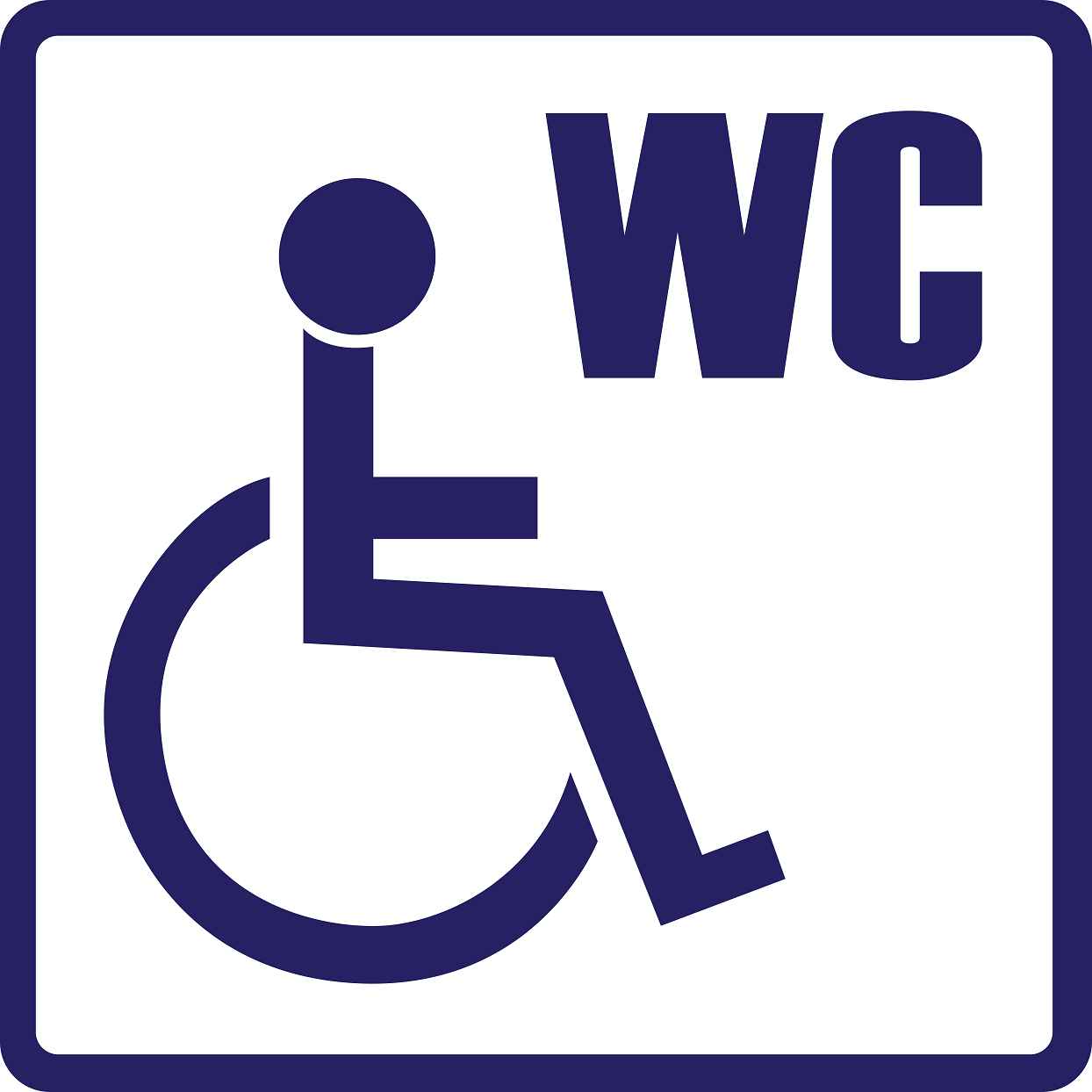 Building sticker pictograms "Wheel chair" 5-30 cm LH-PIKTO1400-44