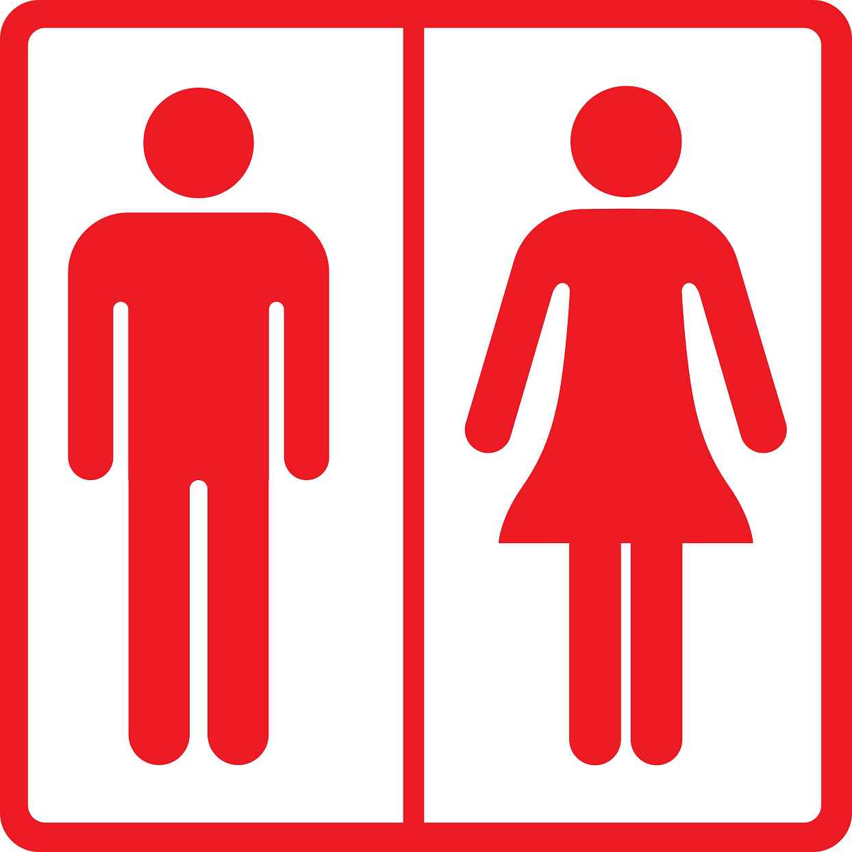 Building sticker pictograms "Unisex toilet" 5-30 cm LH-PIKTO1600-14