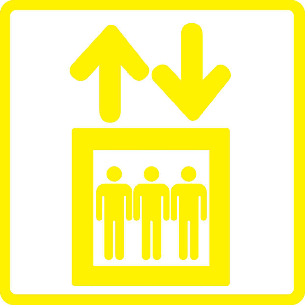 Building sticker pictograms "Elevator symbol" 5-30 cm LH-PIKTO1700-3