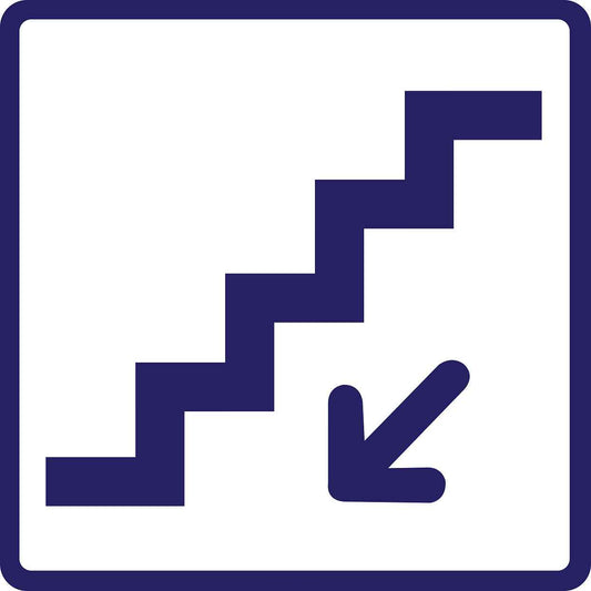 Building sticker pictograms "Stairway down" 5-30 cm LH-PIKTO2120-44