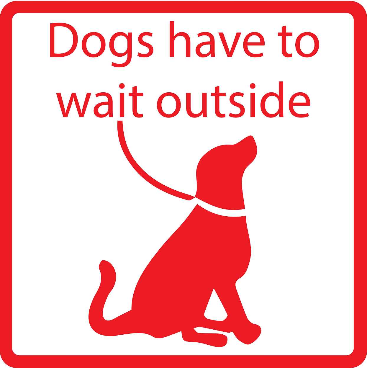 Building sticker pictograms "Dogs have to wait outside" 5-30 cm LH-PIKTO2400-14