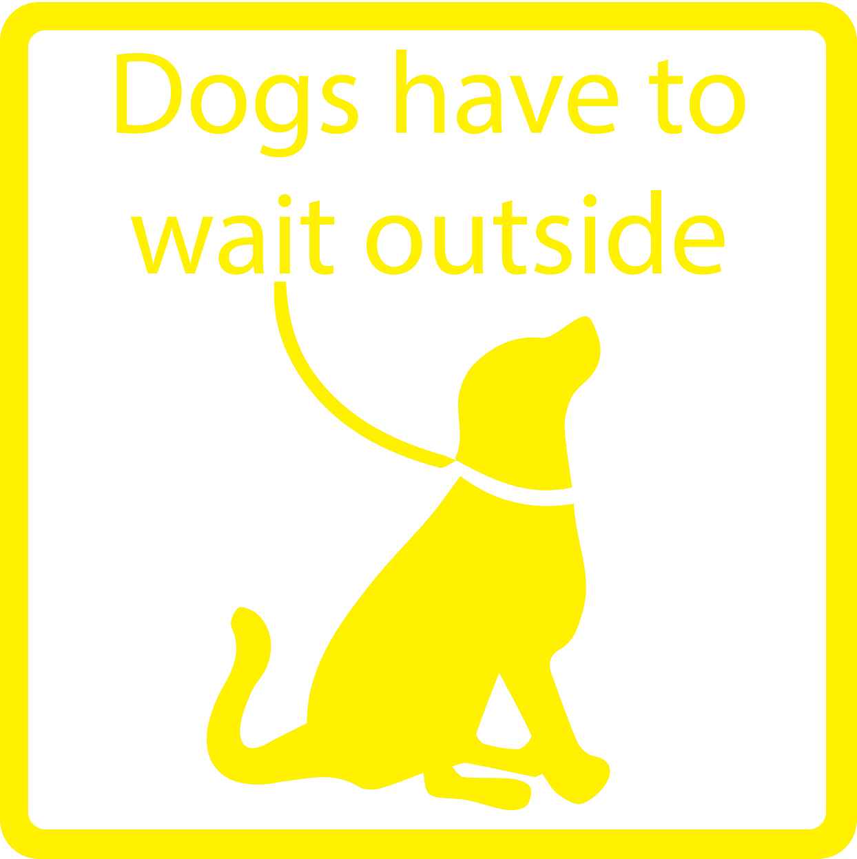 Building sticker pictograms "Dogs have to wait outside" 5-30 cm LH-PIKTO2400-3