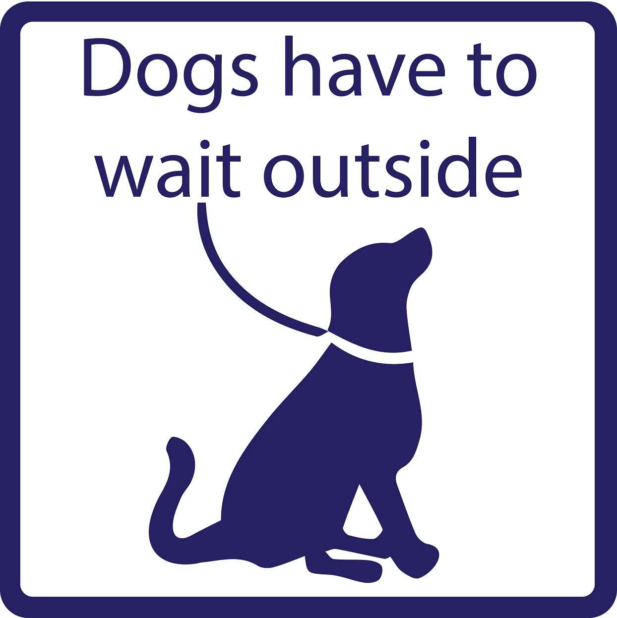 Building sticker pictograms "Dogs have to wait outside" 5-30 cm LH-PIKTO2400-44