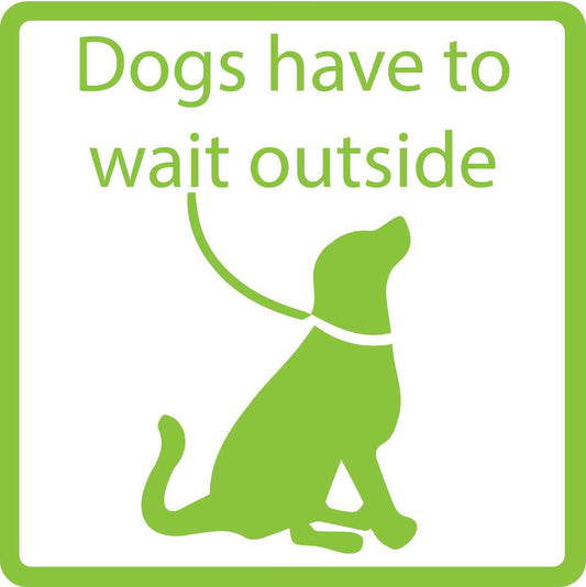 Building sticker pictograms "Dogs have to wait outside" 5-30 cm LH-PIKTO2400-67