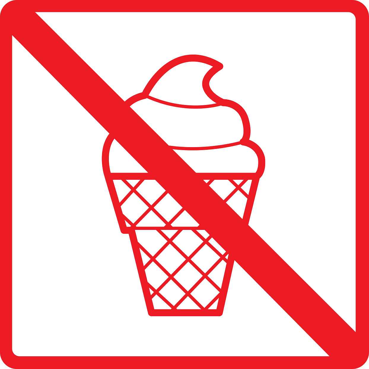 Building sticker pictograms "Icecream not allowed" 5-30 cm LH-PIKTO3200-14