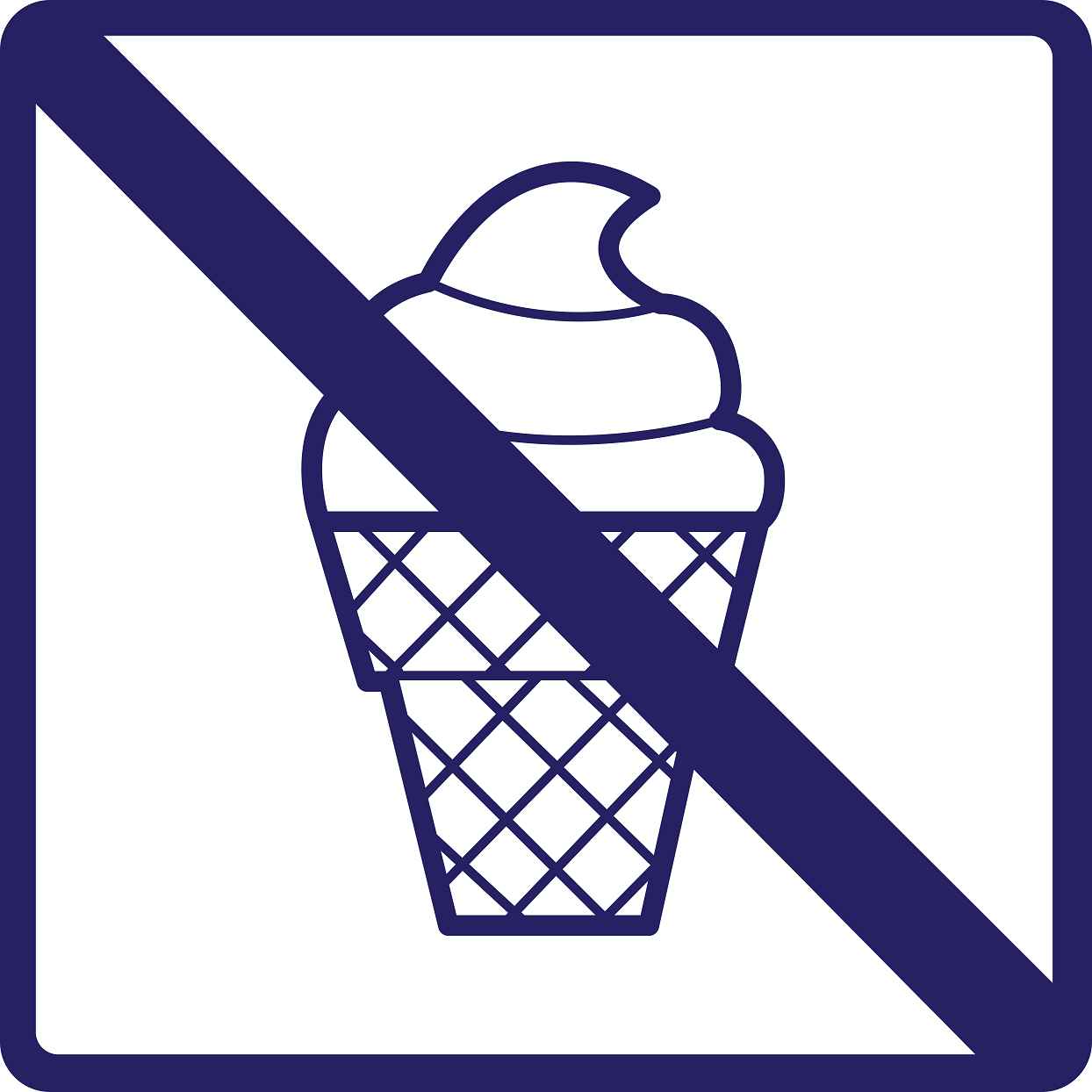 Building sticker pictograms "Icecream not allowed" 5-30 cm LH-PIKTO3200-44