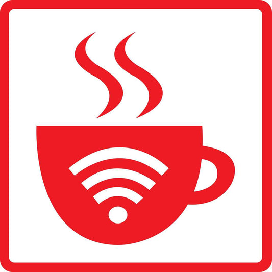 Building sticker pictograms "Coffee shop wifi" 5-30 cm LH-PIKTO5220-14