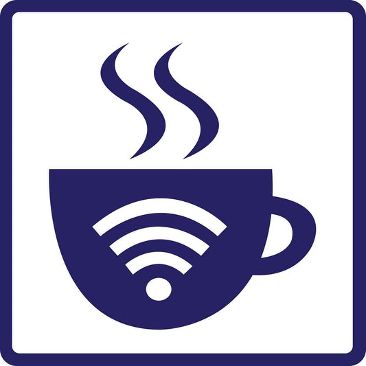 Building sticker pictograms "Coffee shop wifi" 5-30 cm LH-PIKTO5220-44