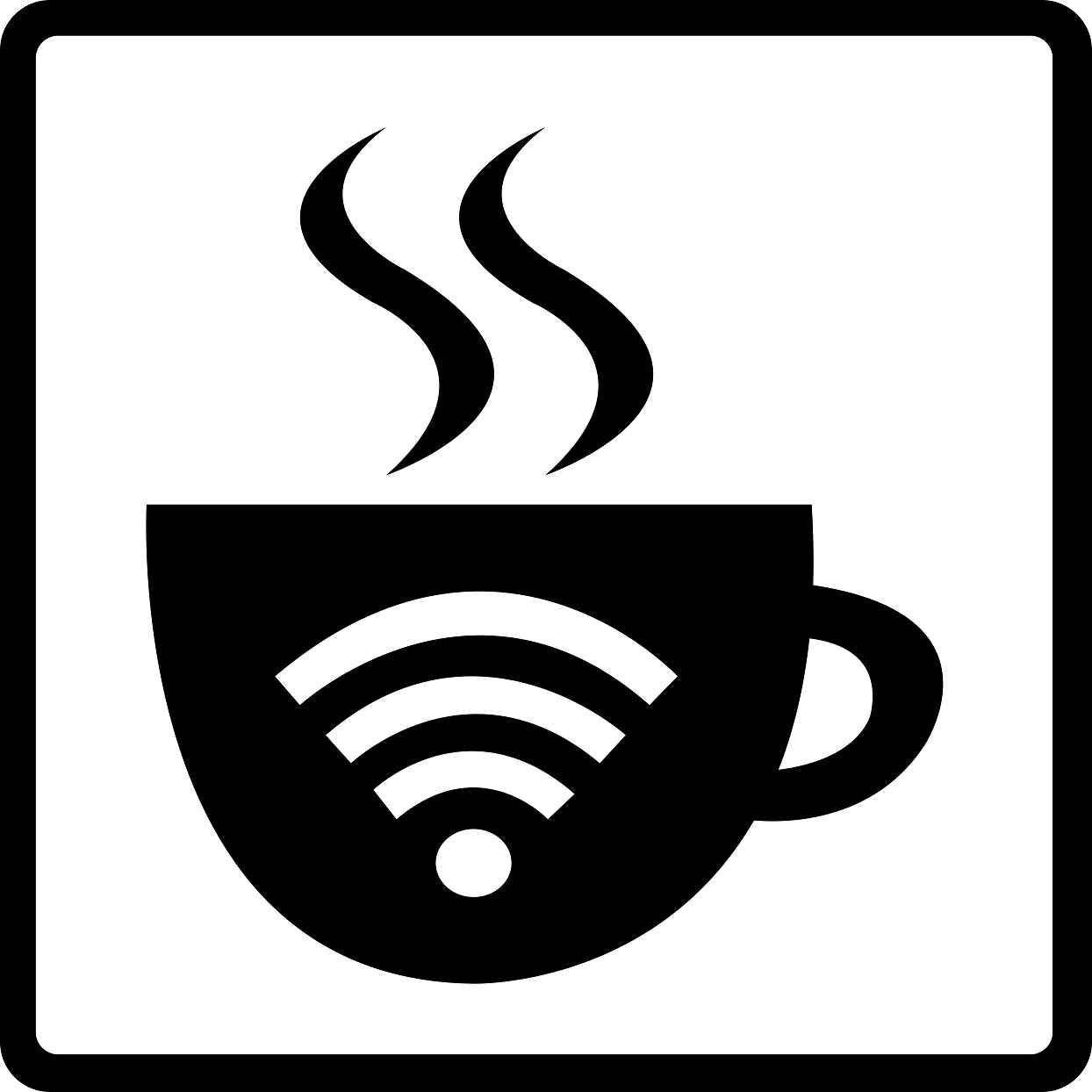 Building sticker pictograms "Coffee shop wifi" 5-30 cm LH-PIKTO5220-88