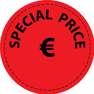 Promotional sticker Offer sticker special offer sticker " Special price €" 2-10 cm made of paper and plastic LH-PR-4300