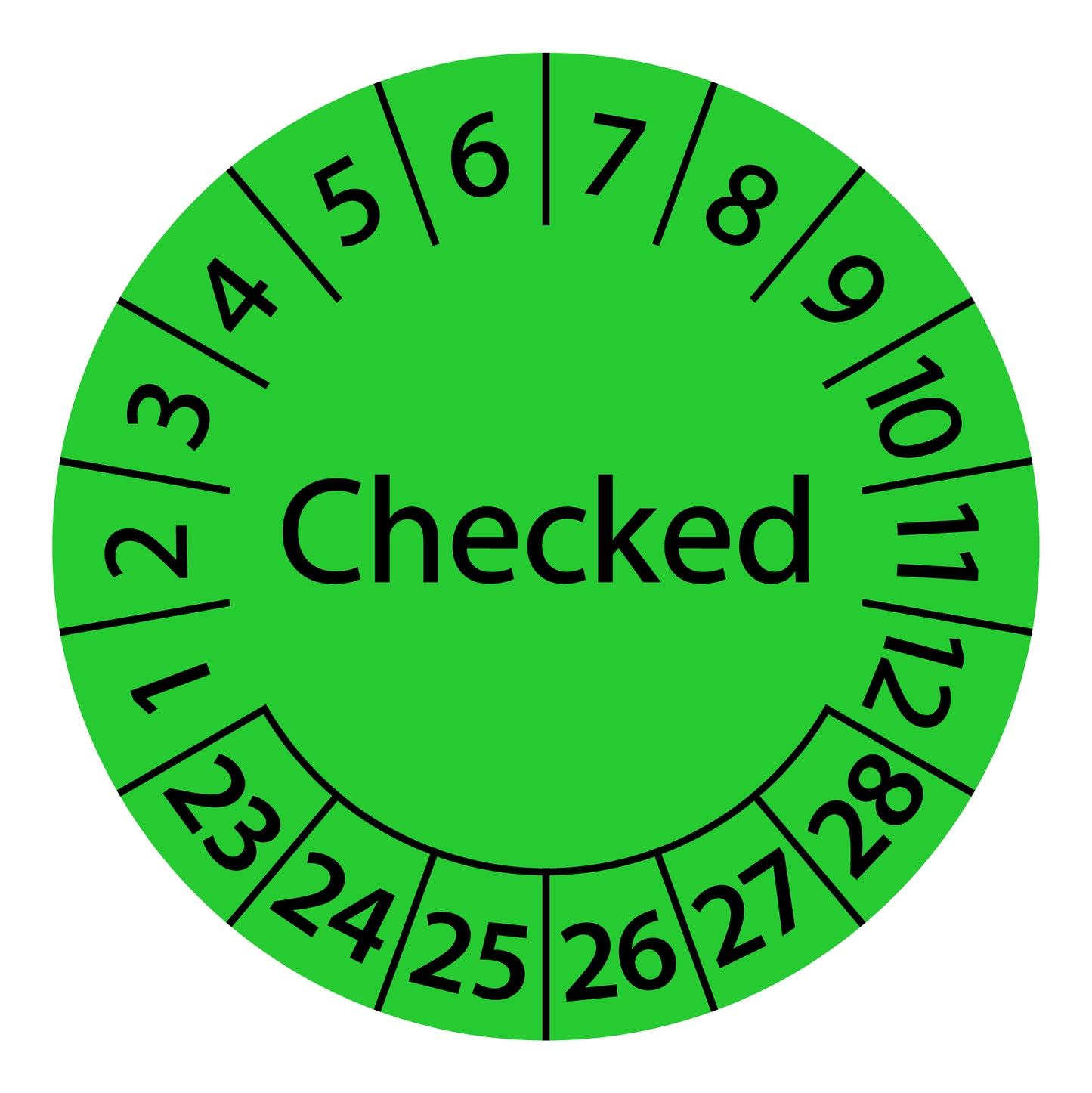 Multi-year test labels, tested, starting year: 2023 made of paper or plastic ES-PRG-6-2023